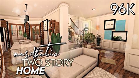 Roblox Bloxburg Aesthetic Two Story Home Interior House Build