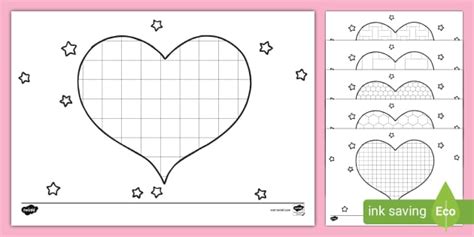 Heart Mosaic Colouring Pages Teacher Made Twinkl