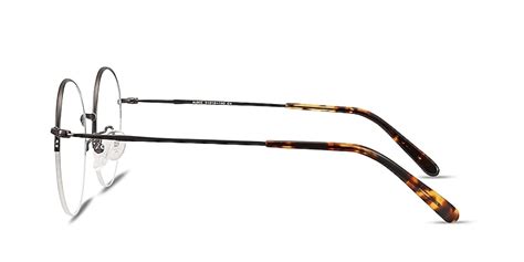 Albee Round Gunmetal Semi Rimless Eyeglasses Eyebuydirect
