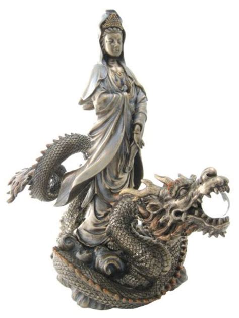 Guan Yin Kuan On Dragon Cold Cast Bronze We Are Always Ready To