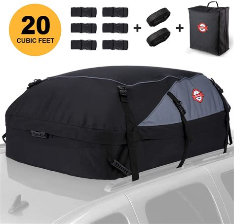 Sailnovo Car Roof Bag 20 Cubic Feet Large Roofing Cargo Carrier Bags