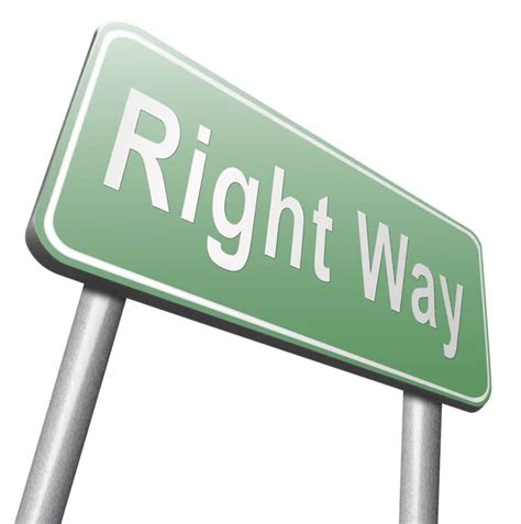Right Way Wrong Way Green Road Sign — Stock Photo © Feverpitch 2329809