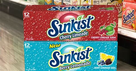New Sunkist Soda Summer Flavor 12 Packs At Walmart Berry Lemonade