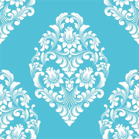 Free Vector Vector Damask Seamless Pattern Element Classical Luxury