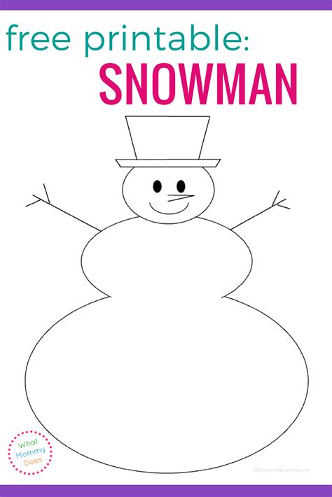Outline Snowman Template Free Pdf Template