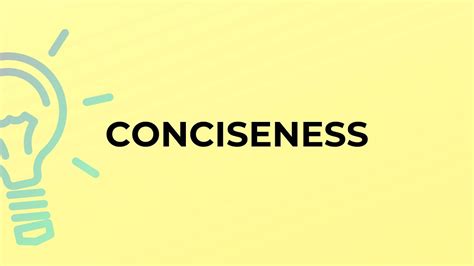 What Is The Meaning Of The Word Conciseness Youtube