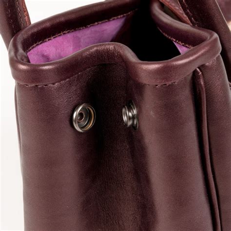 Plum Leather Toggle Bag Suede Lined Designed And Made In Etsy