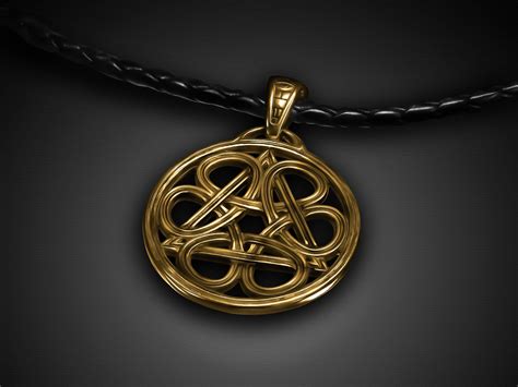 Celtic Knot Rustic Jewelry Necklace Charm Celtic Slavic Symbol
