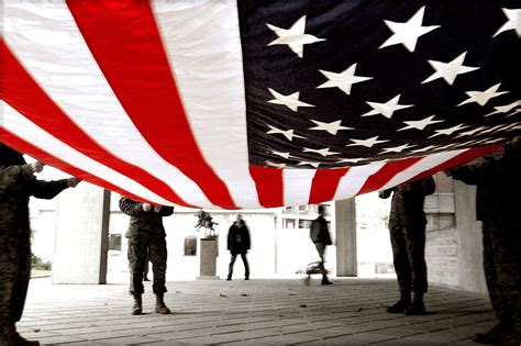 Flag United States Free Stock Photo Soldiers Preparing To Fold An