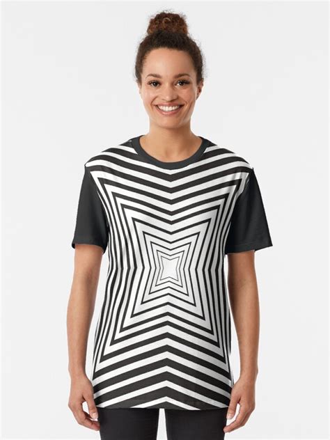 Black White Optical Illusion T Shirt For Sale By Tinalanette