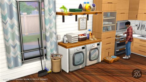 Small Spaces Laundry Room Cc Pack The Sims 4 Build Buy Curseforge