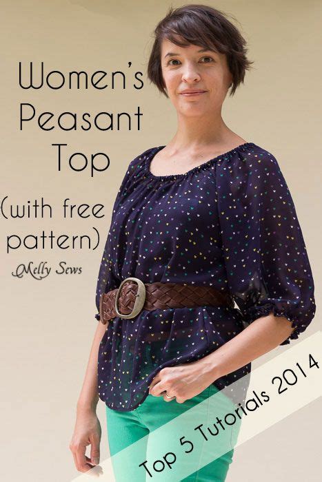 Sew A Free Peasant Top Pattern Melly Sews Womens Peasant Tops