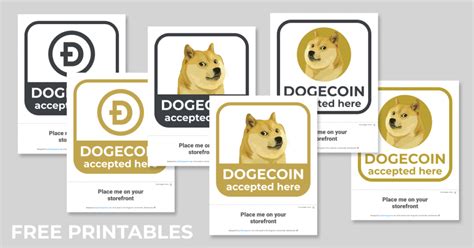 Free Dogecoin Printables For Your Storefront Dadnap Games