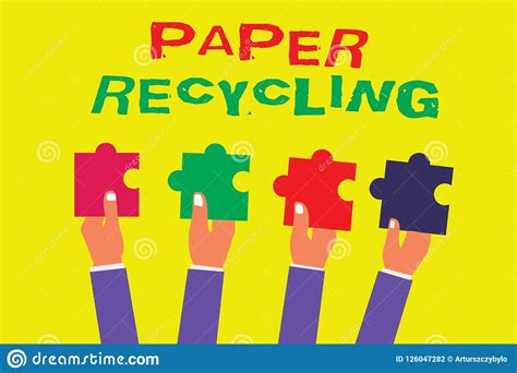 Conceptual Hand Writing Showing Paper Recycling Business Photo