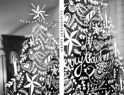 Kreidebilder stickereimuster vorlagen ausdrucken fenster kunst zeichenvorlagen niedliche zeichnungen handstickerei ausmalbilder. {diy} Opulente weihnachtliche Fensterdeko mit Kreidemarker | Happy Serendipity
