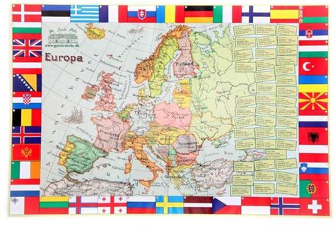 Puzzle Europakarte Mit Flaggen Puzzle J451 000451 Shop Eurotoysde