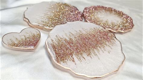 1224 Absolutely Gorgeous Bling Glitter Resin Coasters Youtube