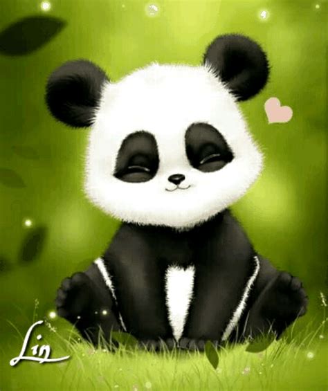 Panda  Animal Animated Cute  By Linkacat Lin