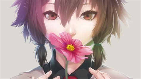 Anime Anime Girls Flowers Closeup Soft Shading Wallpapers Hd