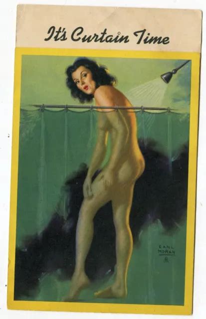 EARL MORAN GAS Station Pinup 1950s Nude OPW Opalumin Pump Nozzle