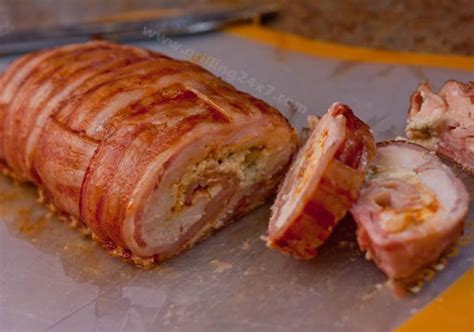 Remove from the smoker and allow to cool 5 minutes before slicing and serving with additional bbq sauce for dipping. How to Smoke a BBQ Fatty Stuffed with Cheese - Grilling 24x7
