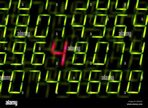 Digital Numbers Hi Res Stock Photography And Images Alamy