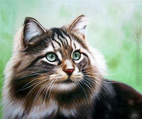 Photo To Painting Pet Portrait Painting Cat Oil Portrait Painting