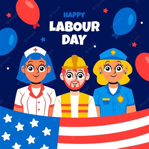 premium vector flat illustration for labor day celebration