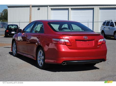 2007 barcelona red metallic toyota camry se v6 #55332684 photo #3