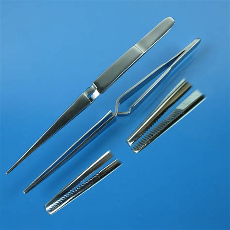 5pcs Stainless Steel Self Closing Cross Tweezers Piercing Tools Body