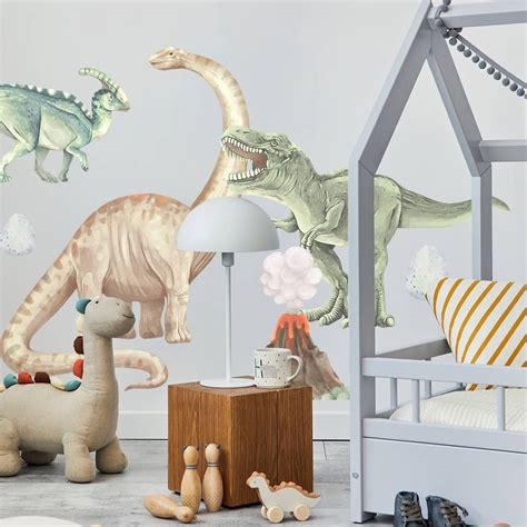 Dinozaury I Naklejki Na ścianę Dla Dzieci Pastelowe Love
