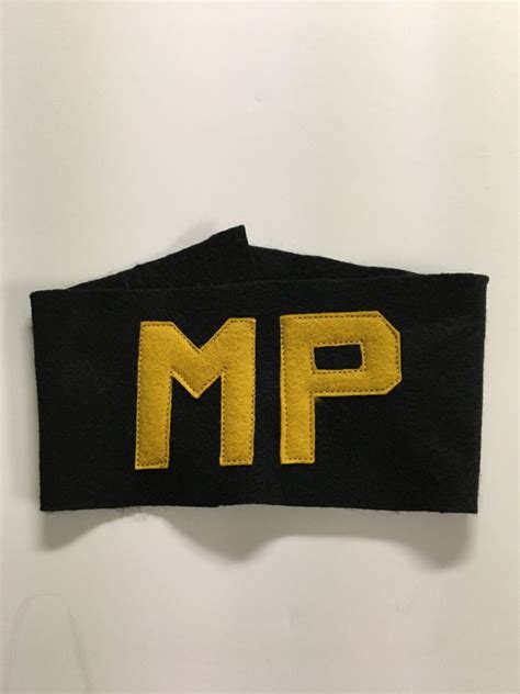 wwii us army military police armband mp yellow letters