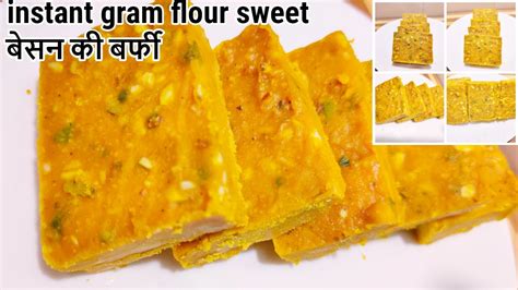 Traditional Indian Sweet Besan Ki Barfi Besan Mawa Barfi Gram