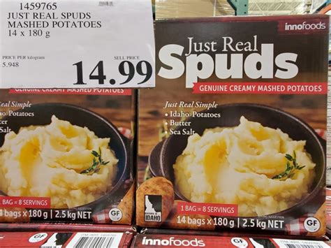 1459765 Just Real Spuds Mashed Potatoes 14 X 180 G 14 99 Costco East