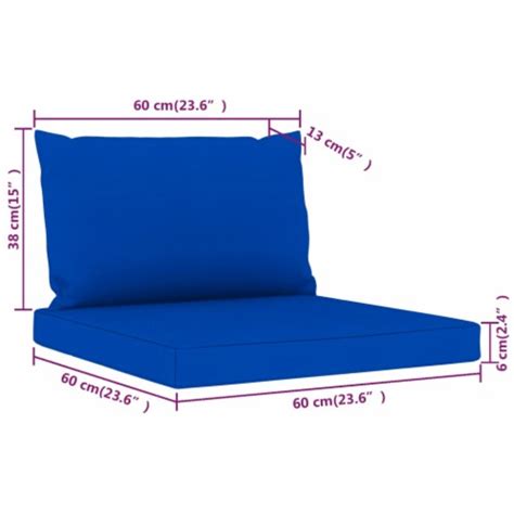Vidaxl Pallet Cushions 2 Pcs Blue Oxford Fabric 236x236x31