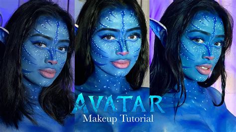 I Tried The Avatar Makeup Look Avatar Makeup Tutorial Beginner Youtube