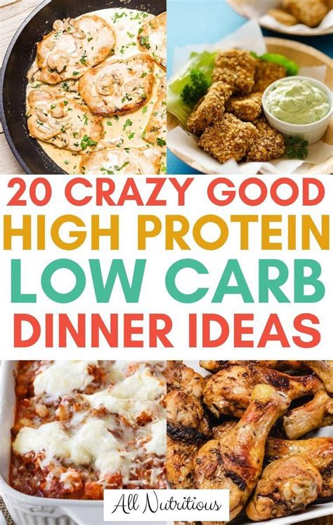 20 High Protein Low Carb Dinner Ideas In 2020 Healthy High Protein