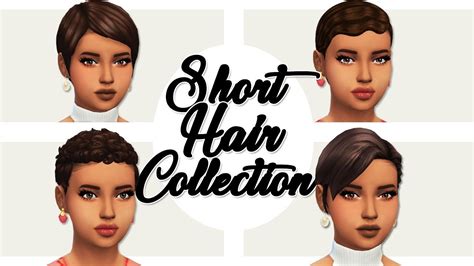 Maxis Match Short Hair Pixie Cut Collection Sims 4 Custom Content
