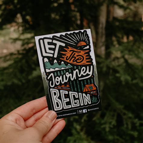 Let The Journey Begin Sticker Hoot And Co