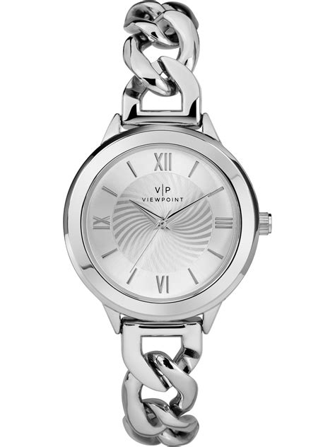 Timex Viewpoint By Timex Womens 34mm Silver Tone Bracelet Watch
