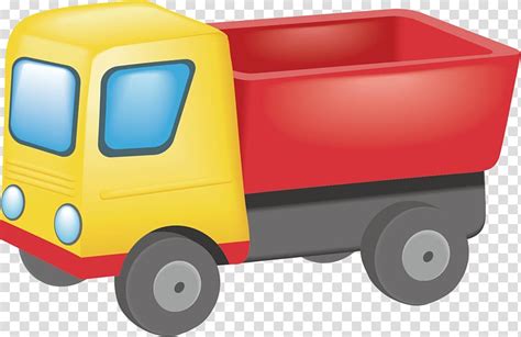 Yellow And Red Dump Truck Illustration Car Toy Truck Child Children