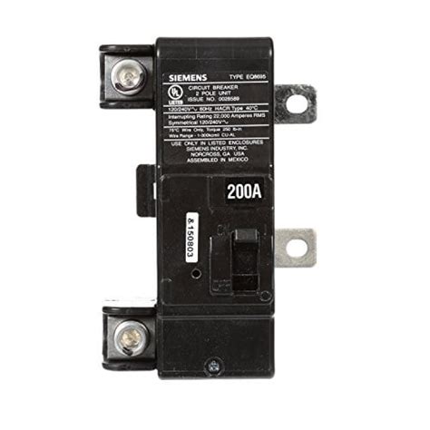 Siemens Mbk200a 200 Amp Main Circuit Breaker For Use In Ultimate Type