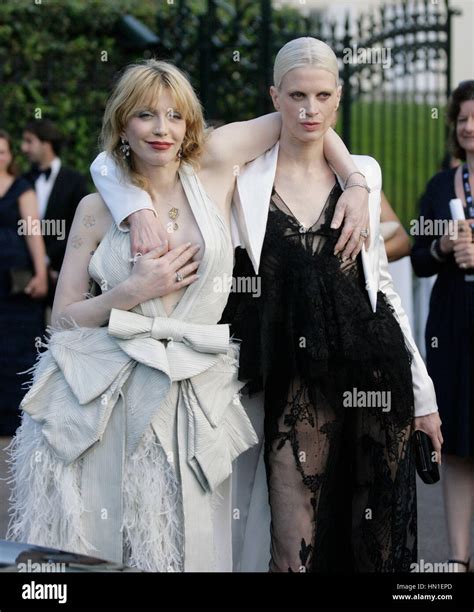Courtney Love And Kristen Mcmenamy Arrive At The Amfar Gala At The