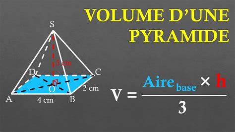 4e Calculer Le Volume Dune Pyramide Youtube