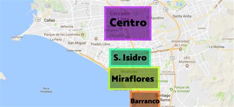 Best Areas To Stay In Lima Map 