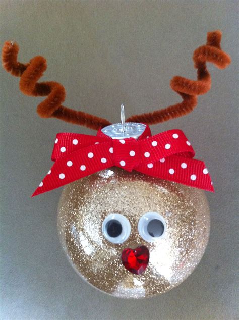 Reindeer Glitter Ornament Inspired By Hanna Christmas Crafts Diy