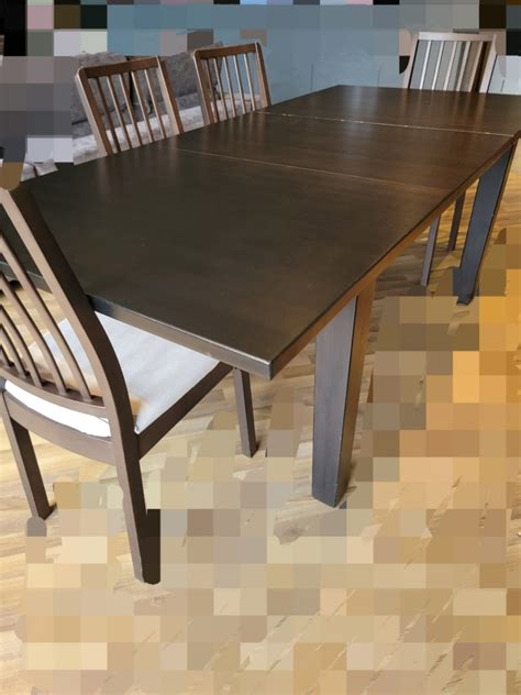 Ikea Laneberg Extendable Dining Table Set With Ekedalen Chairs Dark Brown