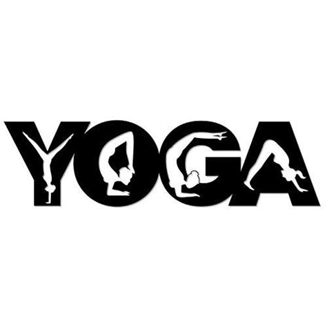 Yoga With Poses In Letters Beautiful Solid Steel Home Decor