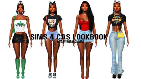 Sims 4 Female Cas Urban Lookbook Part 4 Cc Links Youtube