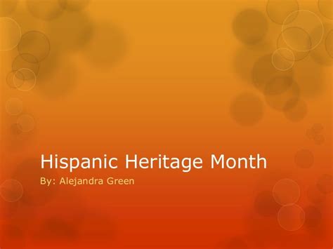Hispanic Heritage Month Powerpoint